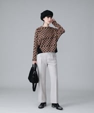 RHLAV05390 HIROKO KOSHINO(ヒロココシノ) 【日本製/洗える】パウダーツイルストレートパンツ ベージュ