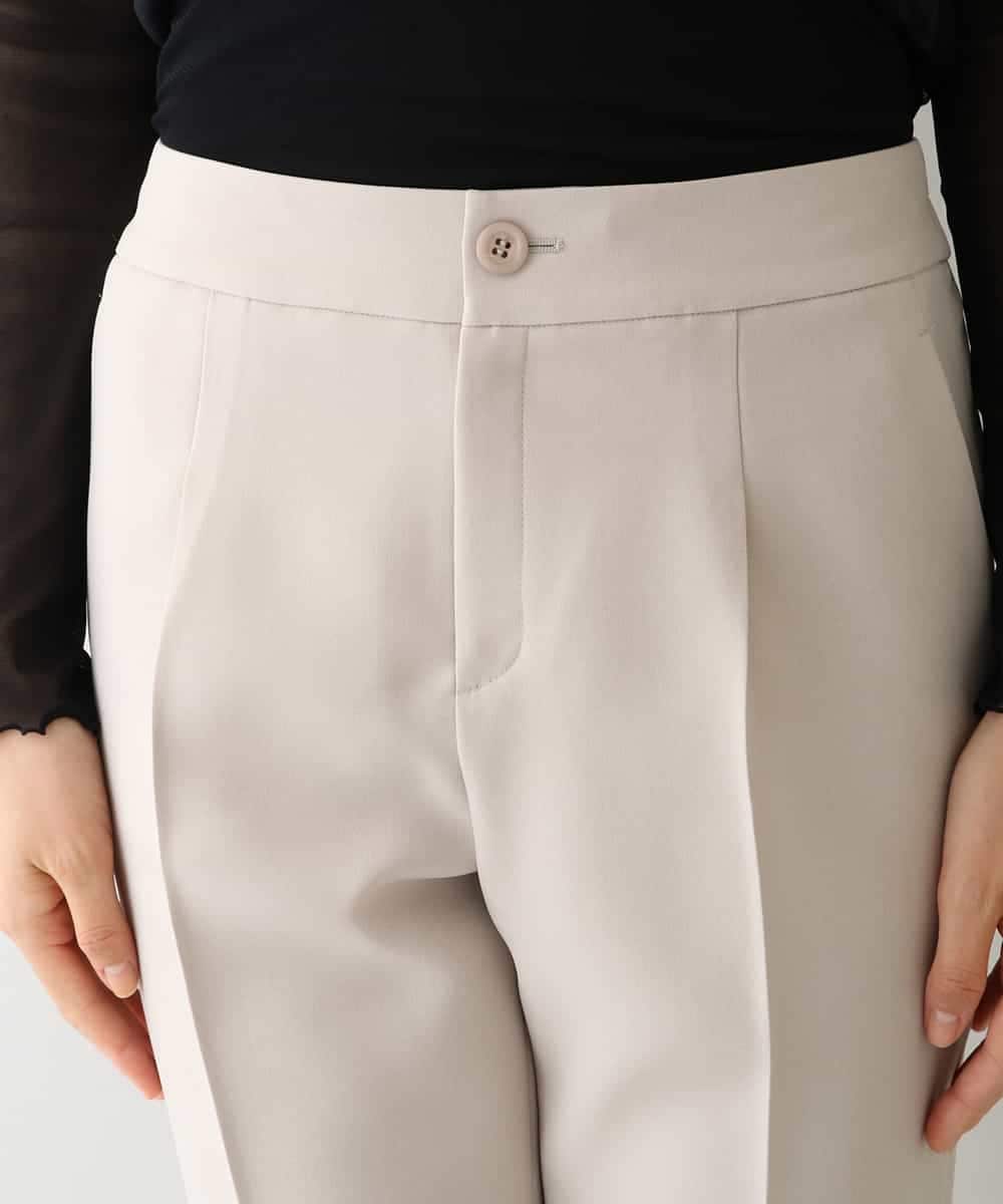 RHLAV05390 HIROKO KOSHINO(ヒロココシノ) 【日本製/洗える】パウダーツイルストレートパンツ ベージュ