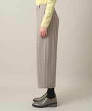RHLED40430 HIROKO KOSHINO(ヒロココシノ) シャドーストライプクロップドワイドパンツ/日本製/洗える ベージュ