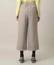 RHLED40430 HIROKO KOSHINO(ヒロココシノ) シャドーストライプクロップドワイドパンツ/日本製/洗える ベージュ