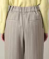 RHLED40430 HIROKO KOSHINO(ヒロココシノ) シャドーストライプクロップドワイドパンツ/日本製/洗える ベージュ