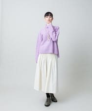 RHLED45430 HIROKO KOSHINO(ヒロココシノ) ピンタックフレアキュロットパンツ ホワイト