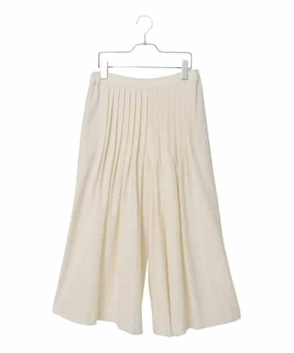 RHLED45430 HIROKO KOSHINO ピンタックフレアキュロットパンツ