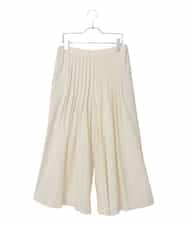 RHLED45430 HIROKO KOSHINO(ヒロココシノ) ピンタックフレアキュロットパンツ ホワイト