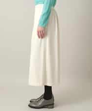 RHLED45430 HIROKO KOSHINO(ヒロココシノ) ピンタックフレアキュロットパンツ ホワイト