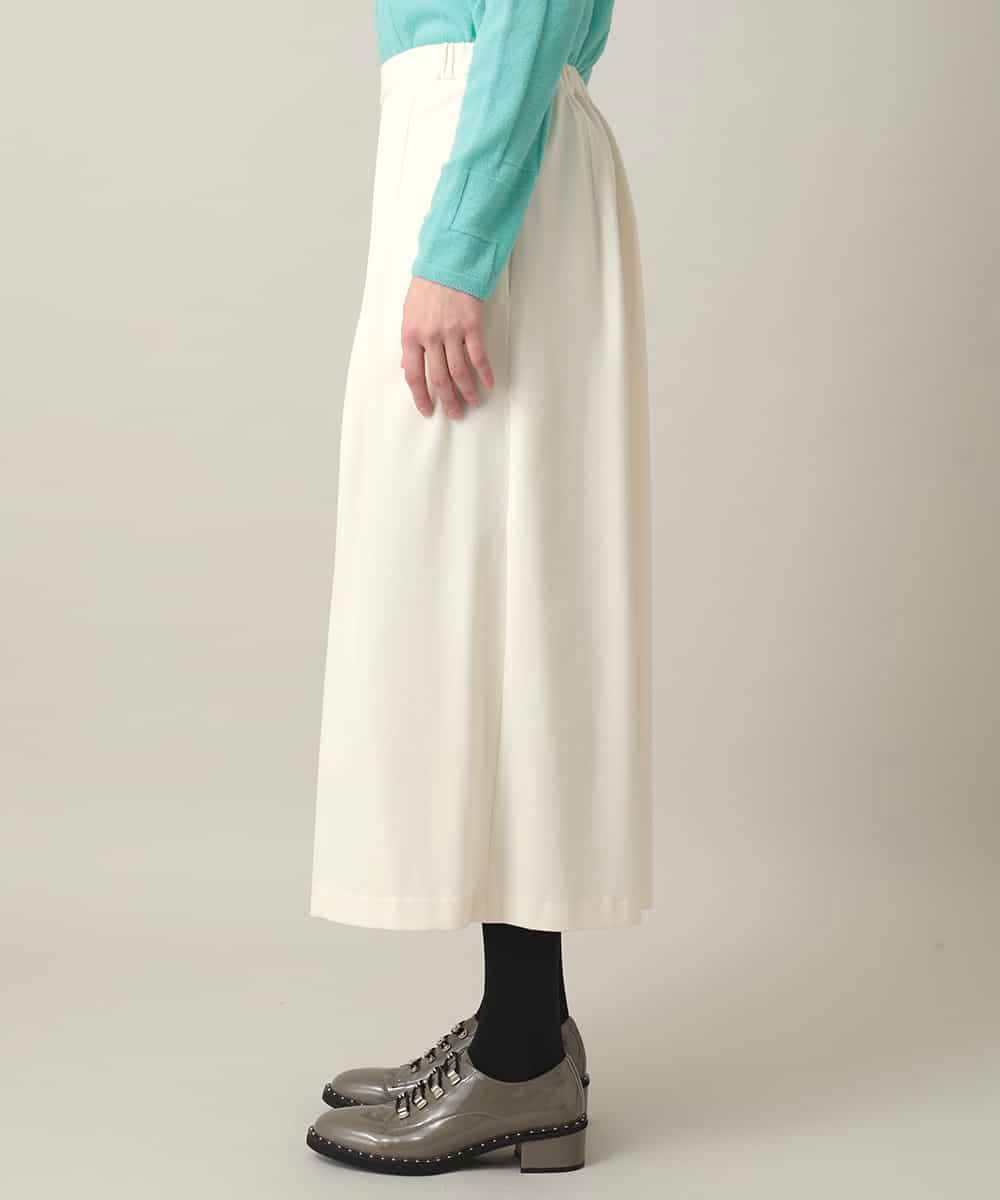 RHLED45430 HIROKO KOSHINO(ヒロココシノ) ピンタックフレアキュロットパンツ ホワイト
