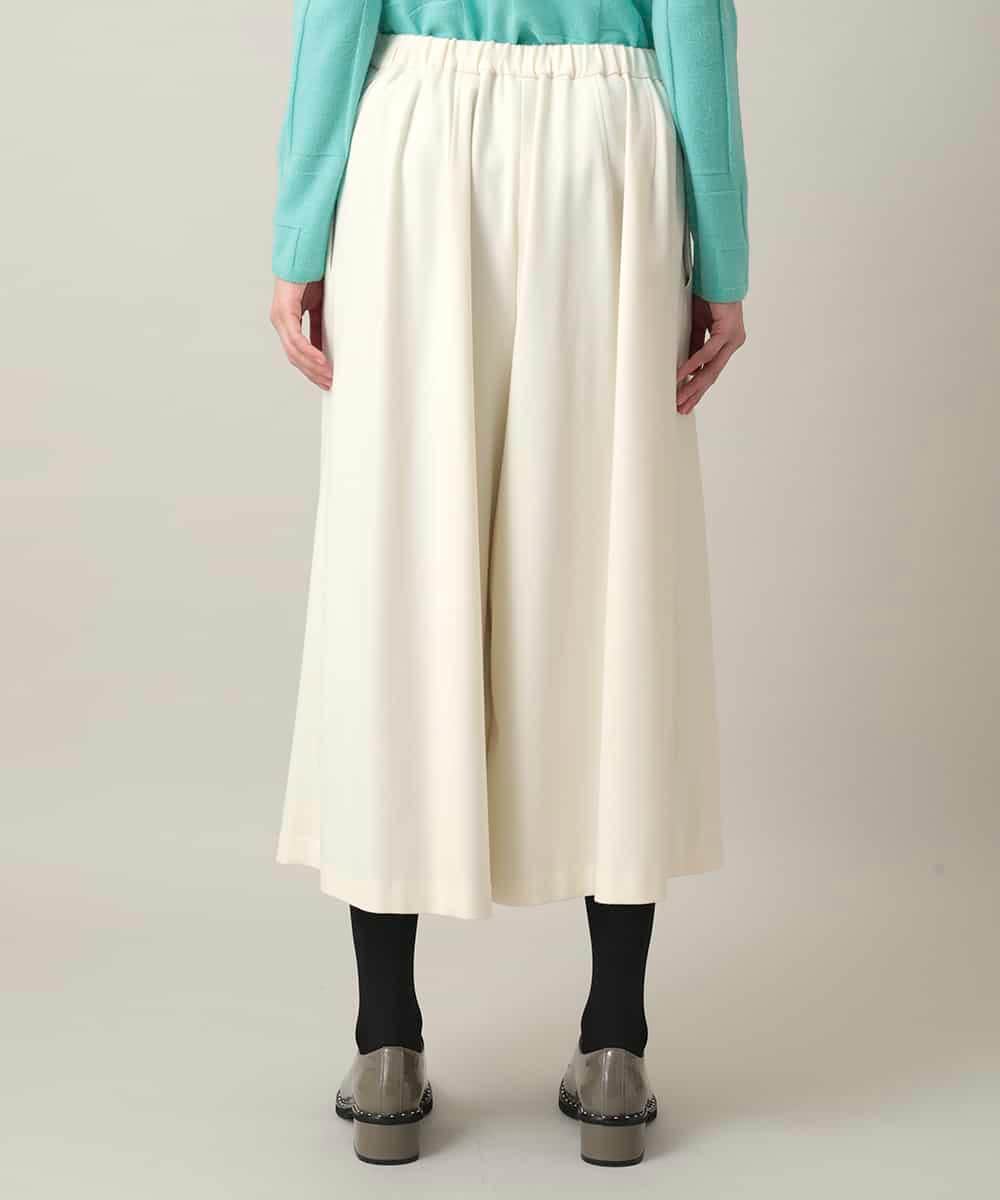 RHLED45430 HIROKO KOSHINO(ヒロココシノ) ピンタックフレアキュロットパンツ ホワイト