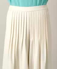 RHLED45430 HIROKO KOSHINO(ヒロココシノ) ピンタックフレアキュロットパンツ ホワイト