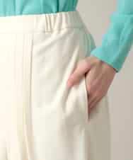 RHLED45430 HIROKO KOSHINO(ヒロココシノ) ピンタックフレアキュロットパンツ ホワイト