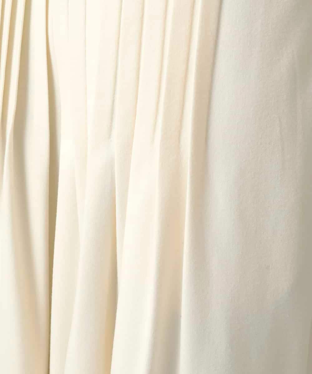 RHLED45430 HIROKO KOSHINO(ヒロココシノ) ピンタックフレアキュロットパンツ ホワイト