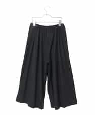 RHLED45430 HIROKO KOSHINO(ヒロココシノ) ピンタックフレアキュロットパンツ ブラック