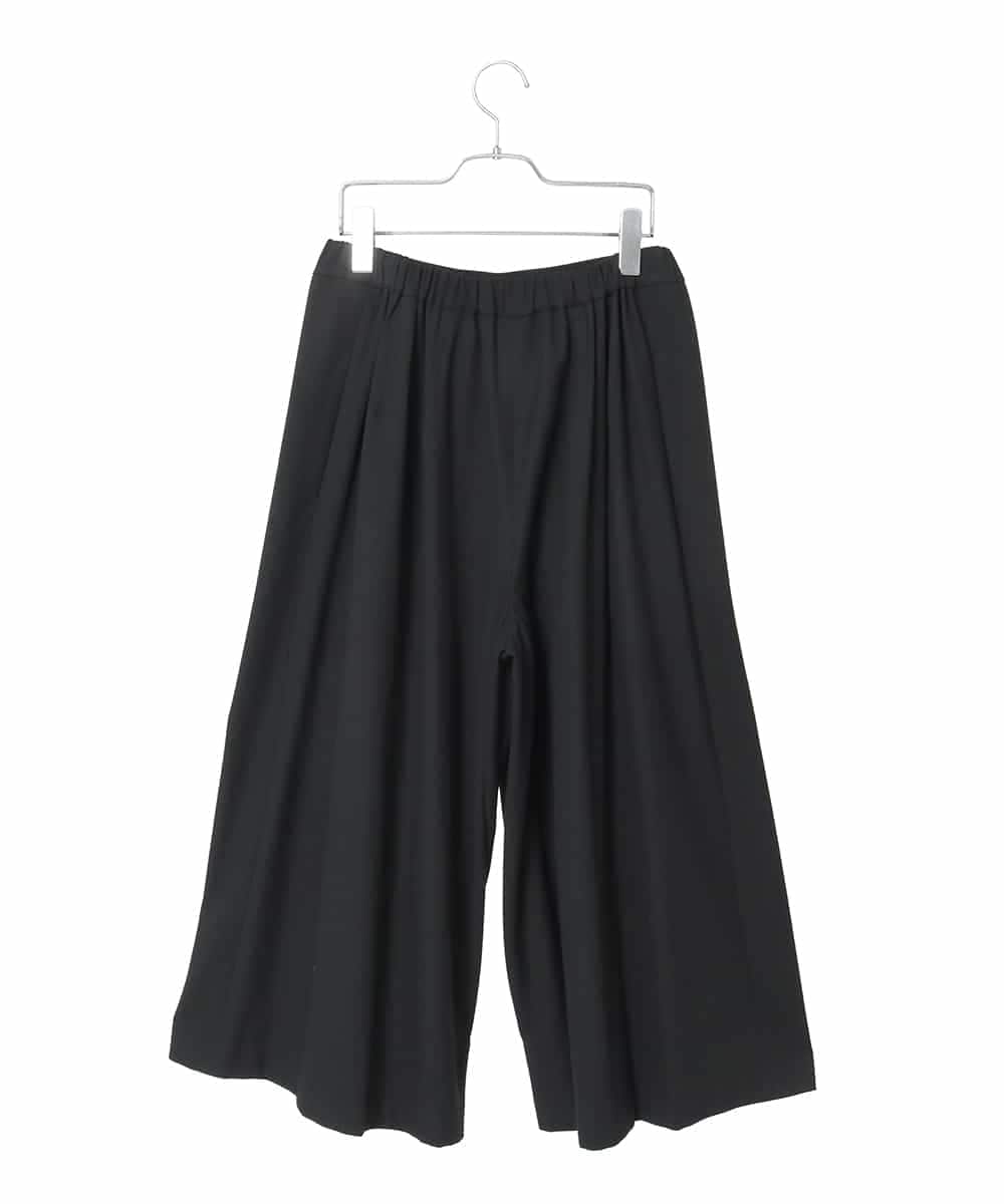 RHLED45430 HIROKO KOSHINO(ヒロココシノ) ピンタックフレアキュロットパンツ ブラック