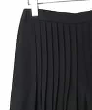 RHLED45430 HIROKO KOSHINO(ヒロココシノ) ピンタックフレアキュロットパンツ ブラック