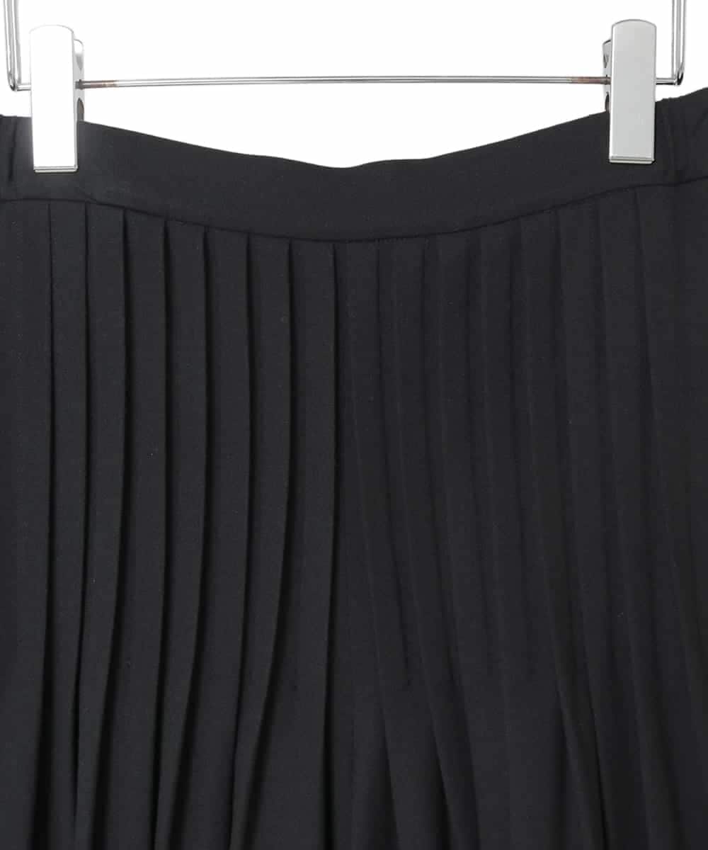 RHLED45430 HIROKO KOSHINO(ヒロココシノ) ピンタックフレアキュロットパンツ ブラック