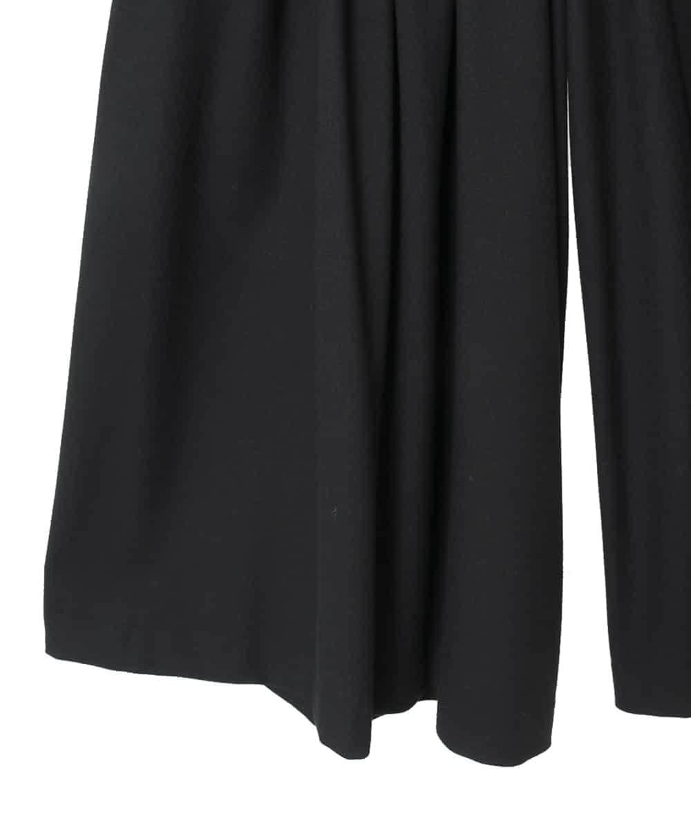 RHLED45430 HIROKO KOSHINO(ヒロココシノ) ピンタックフレアキュロットパンツ ブラック