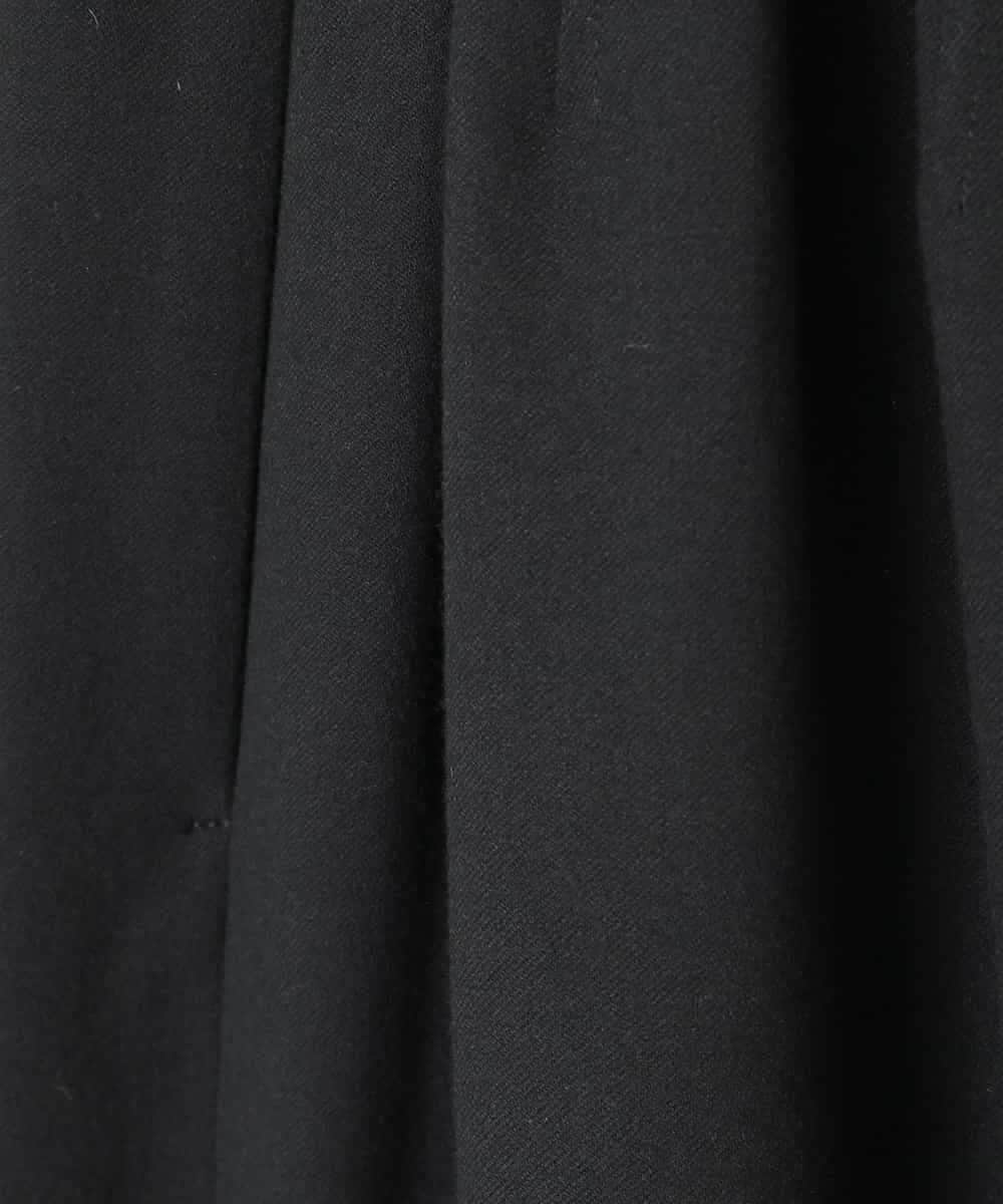 RHLED45430 HIROKO KOSHINO(ヒロココシノ) ピンタックフレアキュロットパンツ ブラック