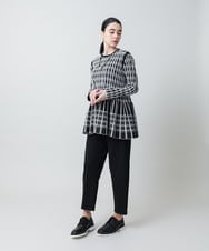 RHLED53390 HIROKO KOSHINO(ヒロココシノ) 立体テーパードジャージーパンツ /日本製/洗える ホワイト