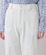 RHLED53390 HIROKO KOSHINO(ヒロココシノ) 立体テーパードジャージーパンツ /日本製/洗える ホワイト