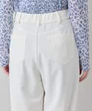 RHLED53390 HIROKO KOSHINO(ヒロココシノ) 立体テーパードジャージーパンツ /日本製/洗える ホワイト