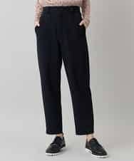 RHLED53390 HIROKO KOSHINO(ヒロココシノ) 立体テーパードジャージーパンツ /日本製/洗える ブラック