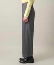 RHLEF41430 HIROKO KOSHINO(ヒロココシノ) シャドーストライプワイドパンツ/日本製/洗える ダークグレー