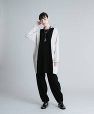 RHLES15360 HIROKO KOSHINO(ヒロココシノ) 【日本製】ラウンドシルエットデザインパンツ ブラック
