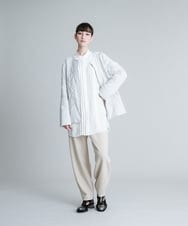 RHLES15360 HIROKO KOSHINO(ヒロココシノ) 【日本製】ラウンドシルエットデザインパンツ ブラック
