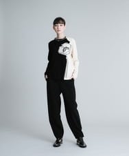 RHLES15360 HIROKO KOSHINO(ヒロココシノ) 【日本製】ラウンドシルエットデザインパンツ ブラック