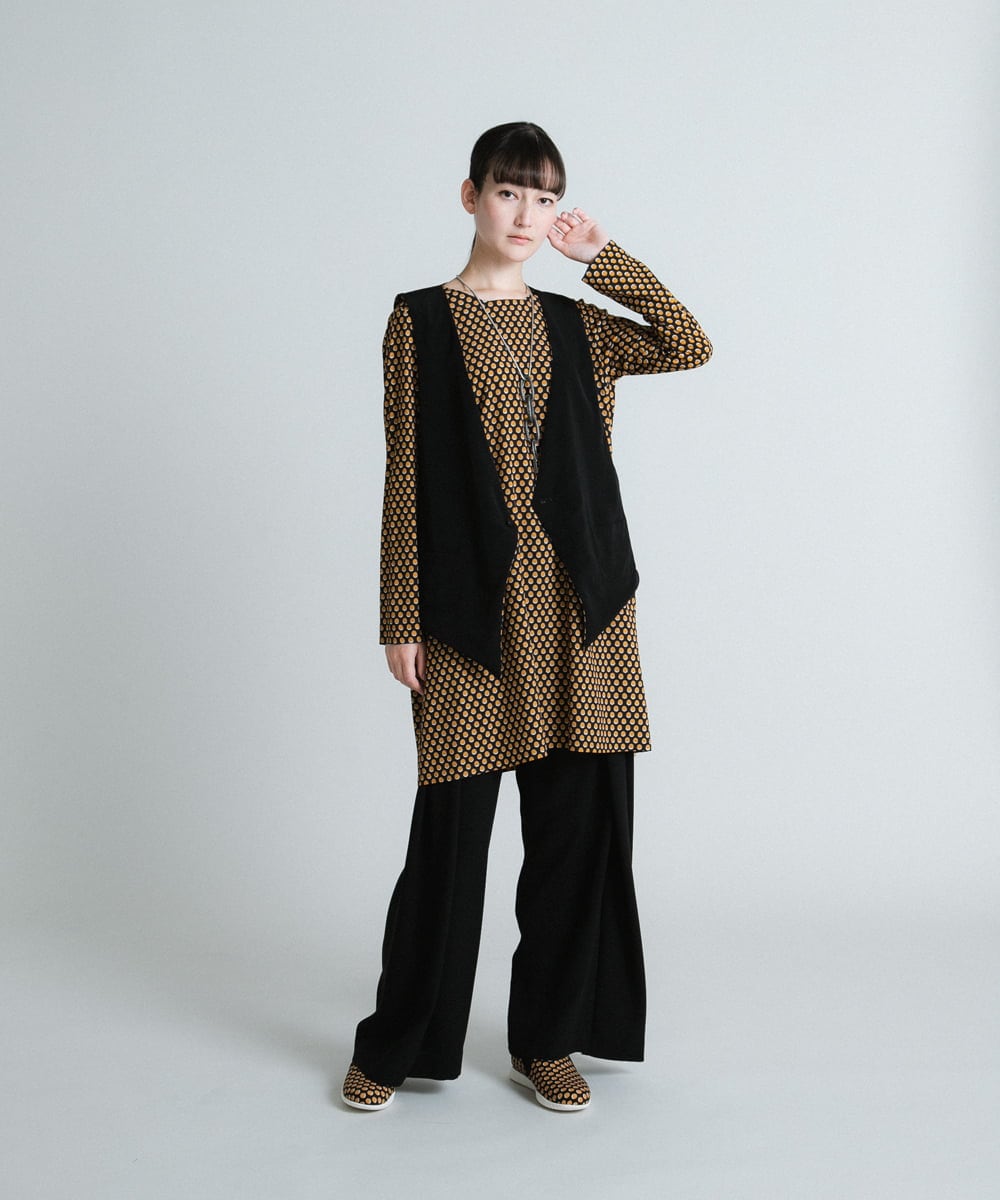 RHLES21420 HIROKO KOSHINO(ヒロココシノ) 【日本製】ベーシックワイドパンツ オレンジ