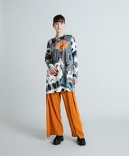 RHLES21420 HIROKO KOSHINO(ヒロココシノ) 【日本製】ベーシックワイドパンツ オレンジ