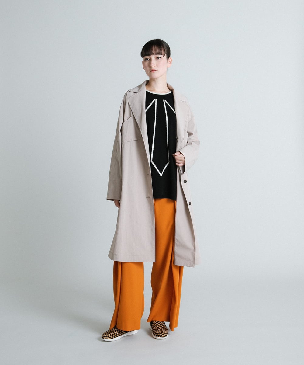 RHLES21420 HIROKO KOSHINO(ヒロココシノ) 【日本製】ベーシックワイドパンツ オレンジ
