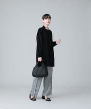 RHLEX28490 HIROKO KOSHINO(ヒロココシノ) 【日本製/洗える】小付き柄サイドラインワイドパンツ アイボリー