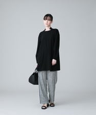 RHLEX28490 HIROKO KOSHINO(ヒロココシノ) 【日本製/洗える】小付き柄サイドラインワイドパンツ アイボリー