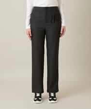 RHLFD03430 HIROKO KOSHINO(ヒロココシノ) スパンコールロゴデニムライクパンツ /日本製/洗える ブラック