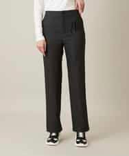 RHLFD03430 HIROKO KOSHINO(ヒロココシノ) スパンコールロゴデニムライクパンツ /日本製/洗える ブラック