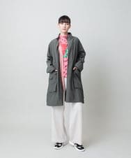 RHLFF09360 HIROKO KOSHINO(ヒロココシノ) シャイニーウエストストレッチワイドパンツ /日本製/洗える ベージュ