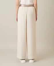 RHLFF09360 HIROKO KOSHINO(ヒロココシノ) シャイニーウエストストレッチワイドパンツ /日本製/洗える ベージュ