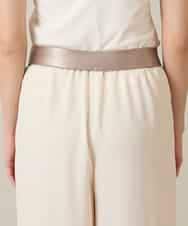 RHLFF09360 HIROKO KOSHINO(ヒロココシノ) シャイニーウエストストレッチワイドパンツ /日本製/洗える ベージュ