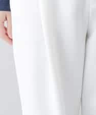 RHLFS47390 HIROKO KOSHINO(ヒロココシノ) 【洗える/日本製】ストレッチテーパードパンツ ホワイト