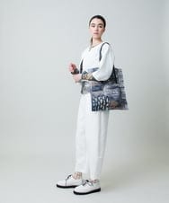 RHLGA03590 HIROKO KOSHINO(ヒロココシノ) ジャガードワイドパンツ /日本製 ホワイト