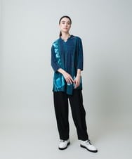 RHLGA08430 HIROKO KOSHINO(ヒロココシノ) 立体タックテーパードパンツ /日本製 ブラック