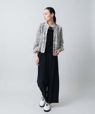RHLGB27450 HIROKO KOSHINO(ヒロココシノ) シフォンテーパードパンツ /日本製 ブラック