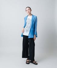 RHLGB27450 HIROKO KOSHINO(ヒロココシノ) シフォンテーパードパンツ /日本製 ブラック
