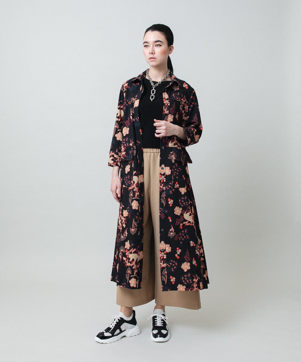 RHLGD06490 HIROKO KOSHINO(ヒロココシノ) サイドプリーツイージーパンツ/洗える ベージュ