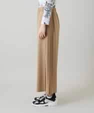 RHLGD06490 HIROKO KOSHINO(ヒロココシノ) サイドプリーツイージーパンツ/洗える ベージュ