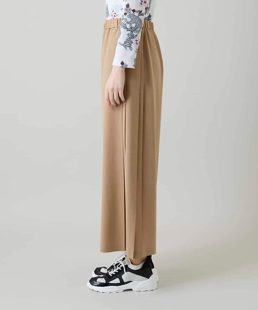 RHLGD06490 HIROKO KOSHINO(ヒロココシノ) サイドプリーツイージーパンツ/洗える ベージュ