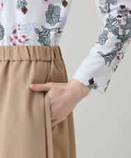 RHLGD06490 HIROKO KOSHINO(ヒロココシノ) サイドプリーツイージーパンツ/洗える ベージュ