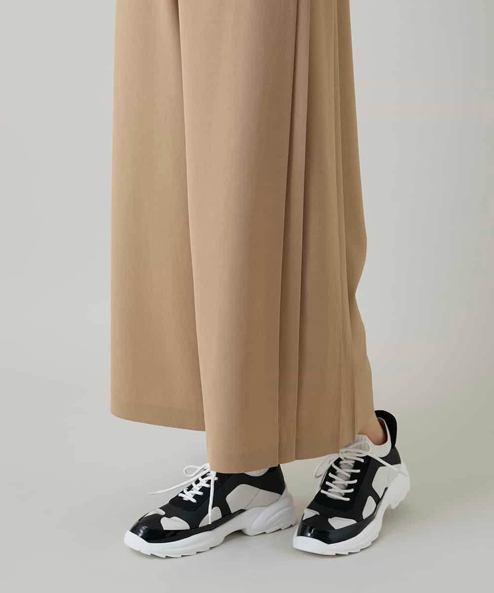 RHLGD06490 HIROKO KOSHINO(ヒロココシノ) サイドプリーツイージーパンツ/洗える ベージュ