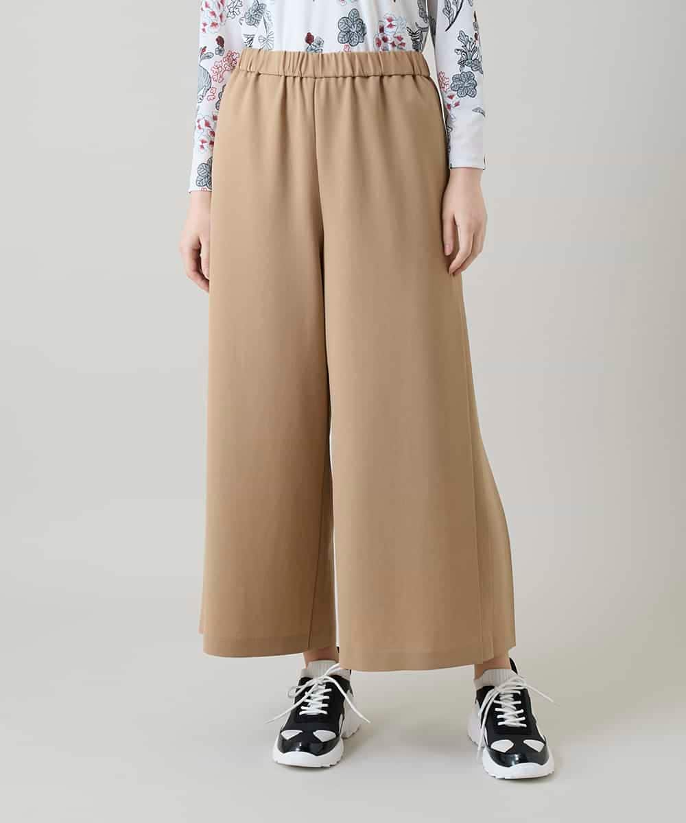 RHLGD06490 HIROKO KOSHINO(ヒロココシノ) サイドプリーツイージーパンツ/洗える ベージュ