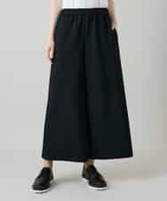 RHLGD06490 HIROKO KOSHINO(ヒロココシノ) サイドプリーツイージーパンツ/洗える ブラック